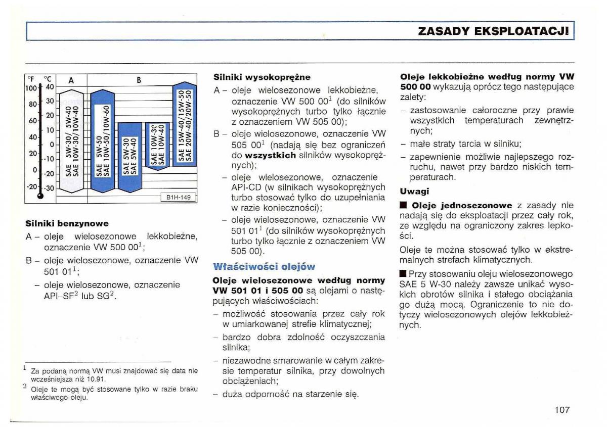 VW Polo III 3 instrukcja obslugi / page 109