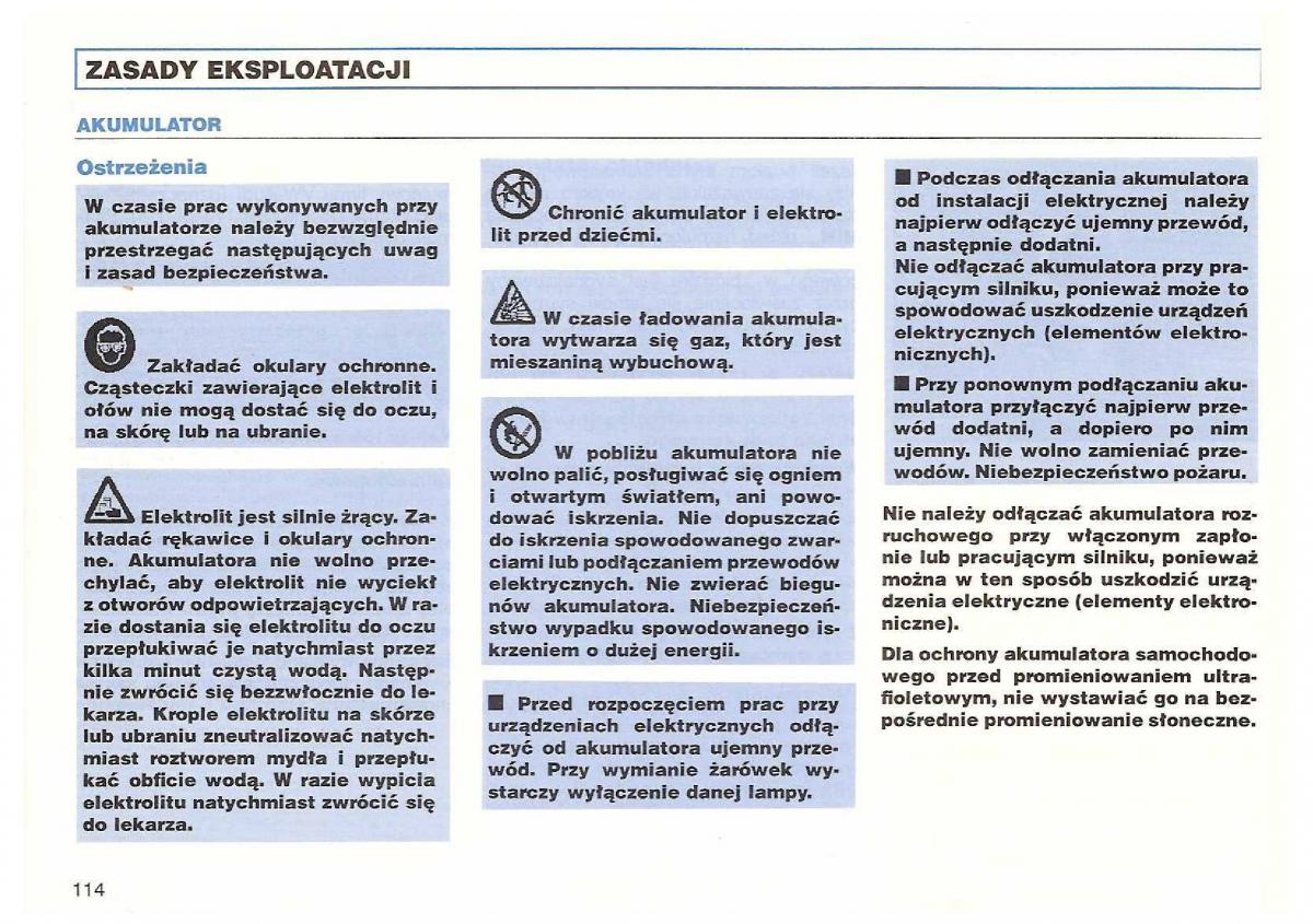 VW Polo III 3 instrukcja obslugi / page 116