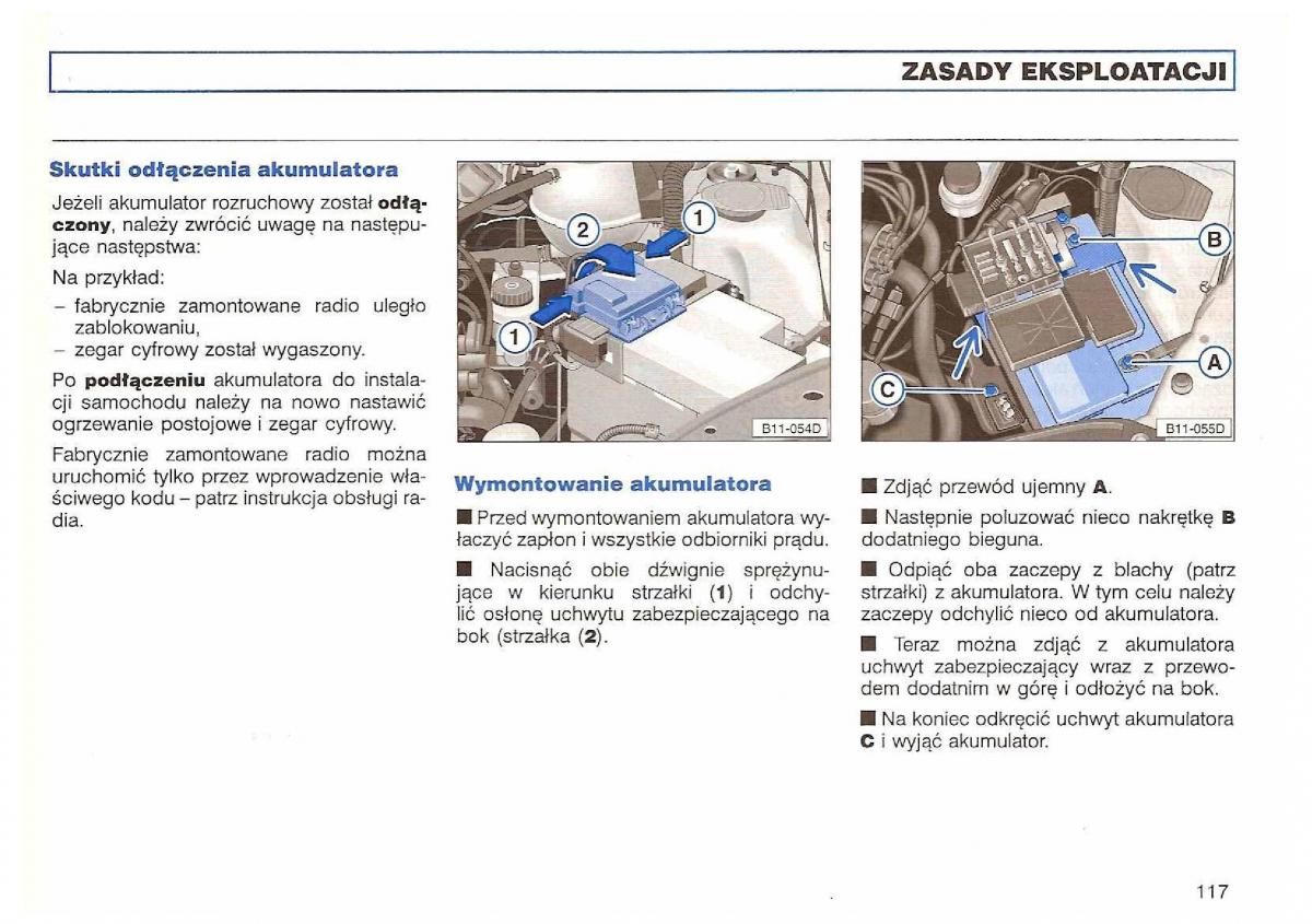 VW Polo III 3 instrukcja obslugi / page 119