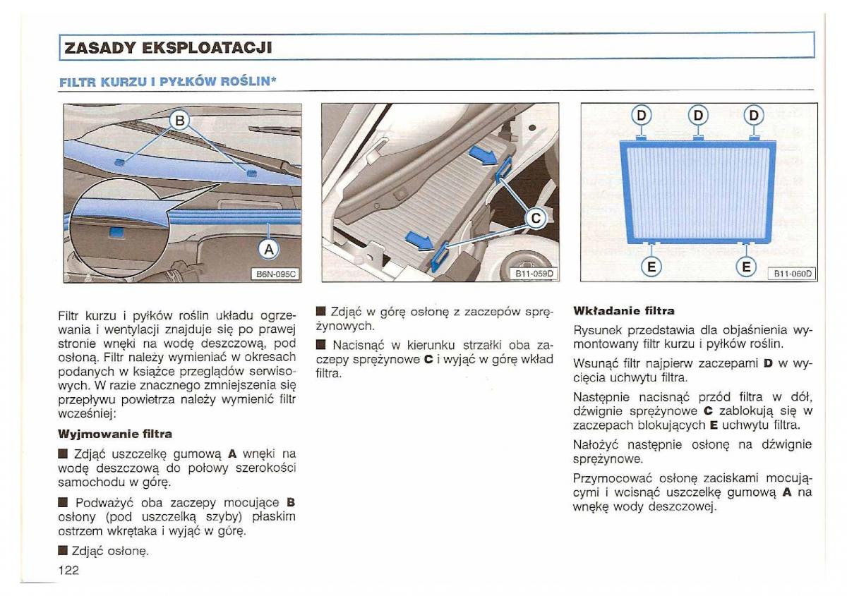 VW Polo III 3 instrukcja obslugi / page 124