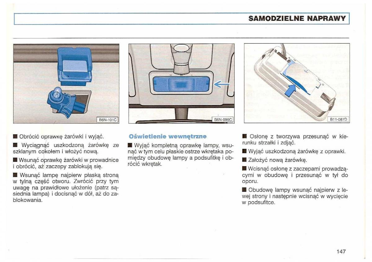 VW Polo III 3 instrukcja obslugi / page 149