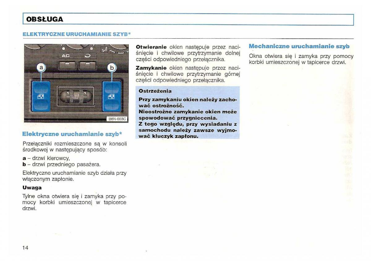 VW Polo III 3 instrukcja obslugi / page 16