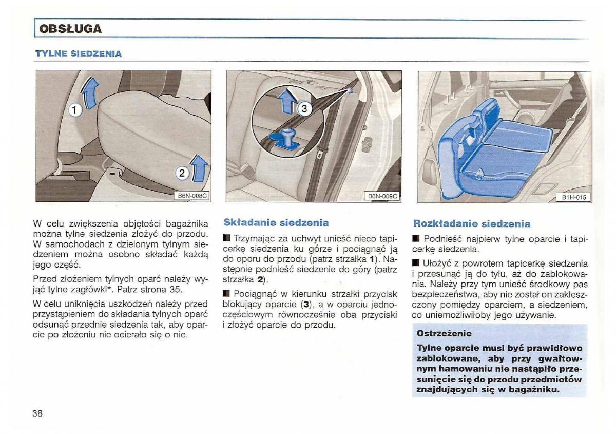 VW Polo III 3 instrukcja obslugi / page 40