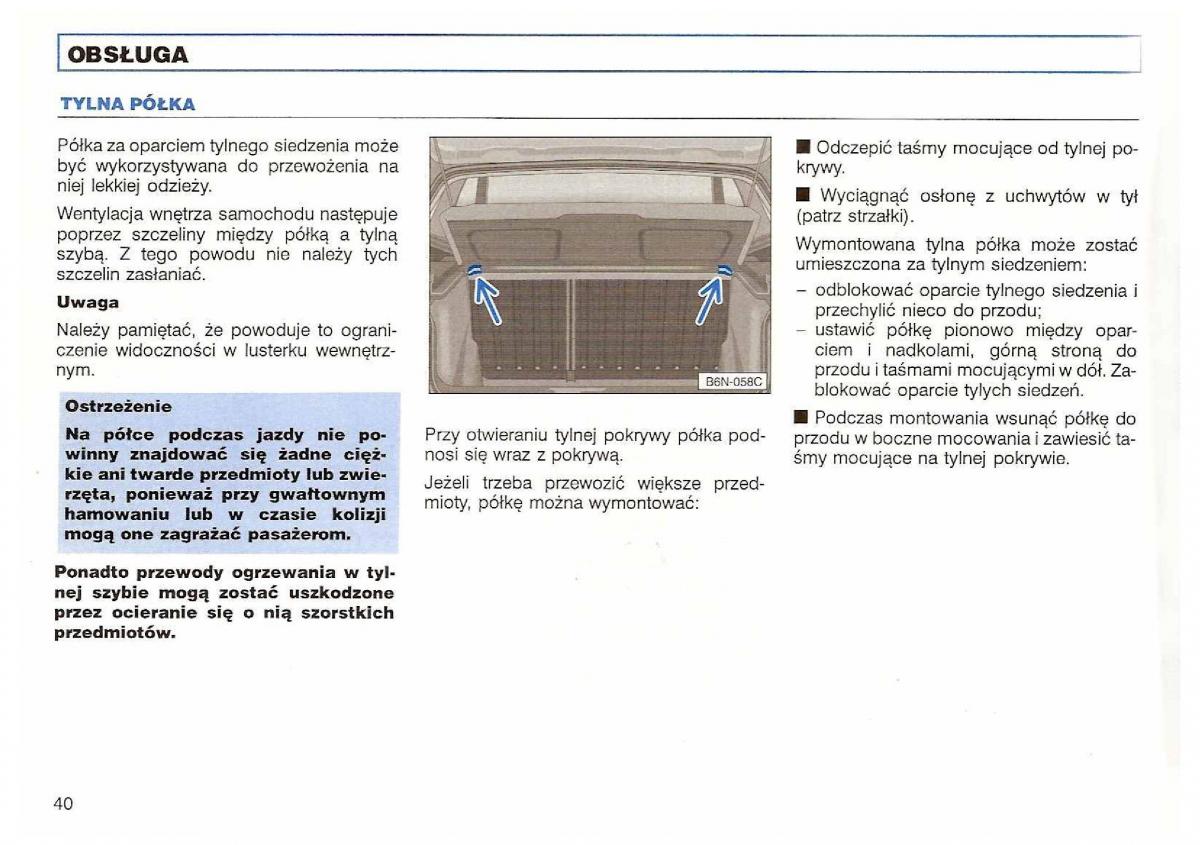 VW Polo III 3 instrukcja obslugi / page 42