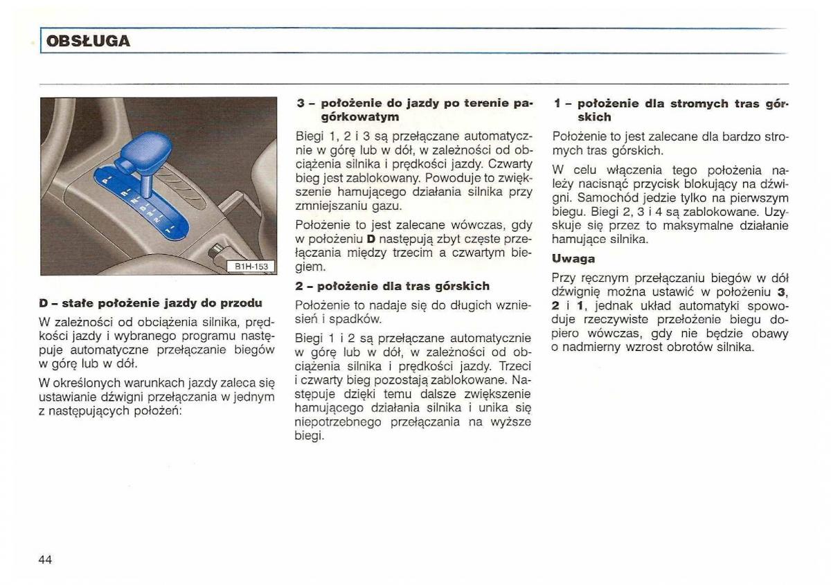 VW Polo III 3 instrukcja obslugi / page 46