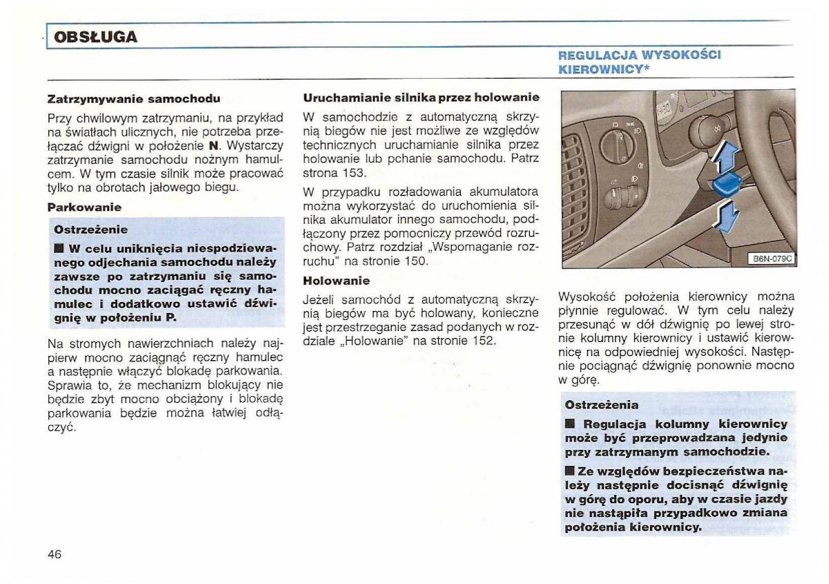 VW Polo III 3 instrukcja obslugi / page 48