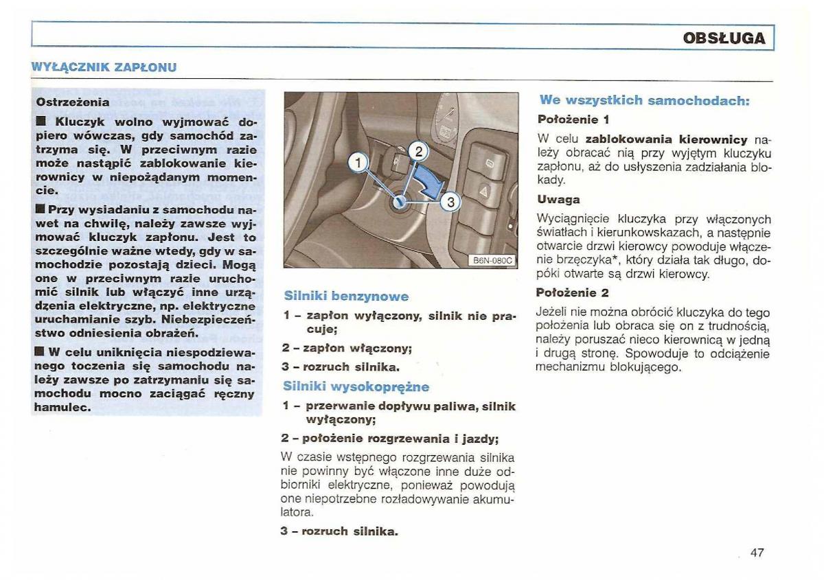 VW Polo III 3 instrukcja obslugi / page 49