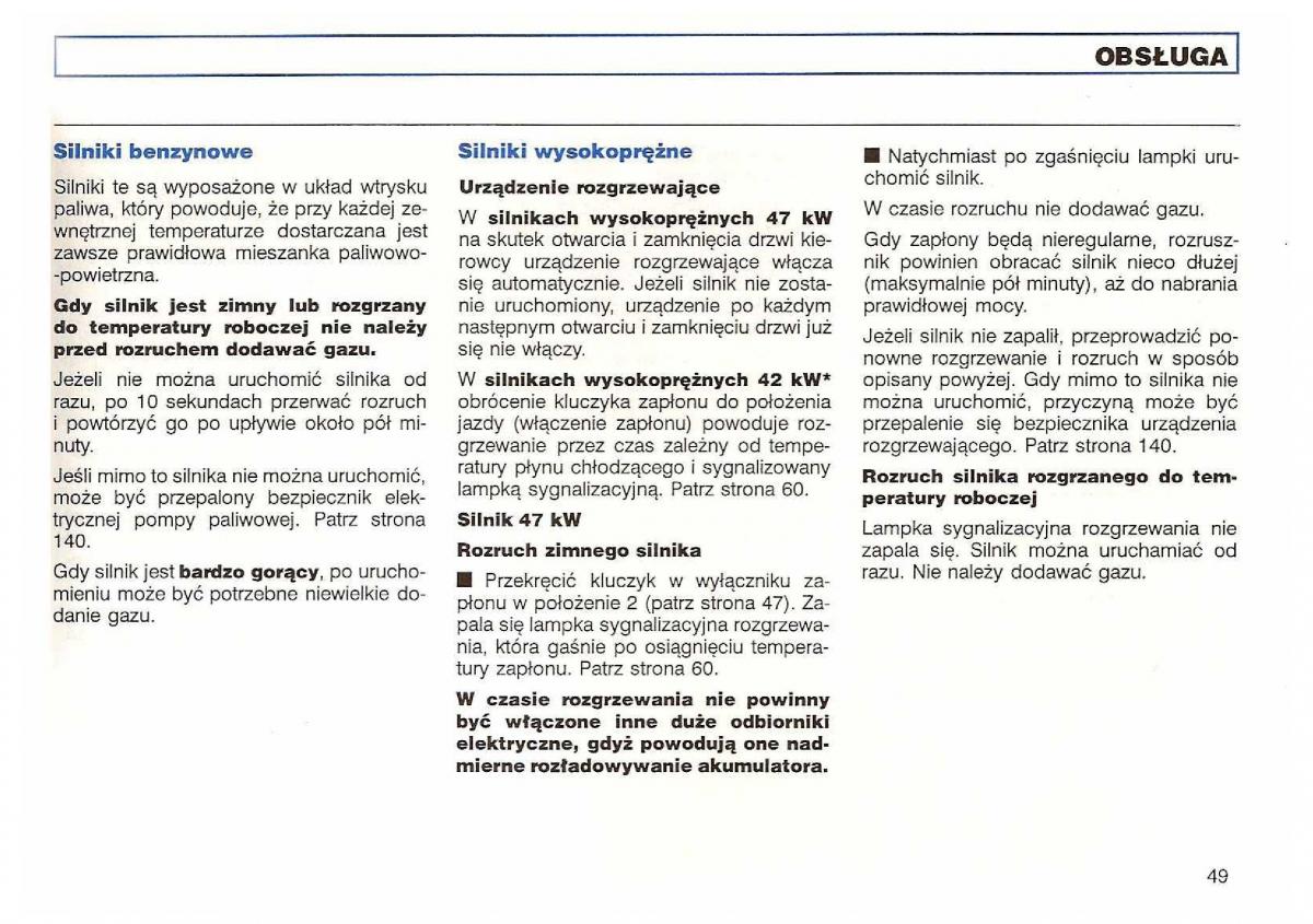 VW Polo III 3 instrukcja obslugi / page 51