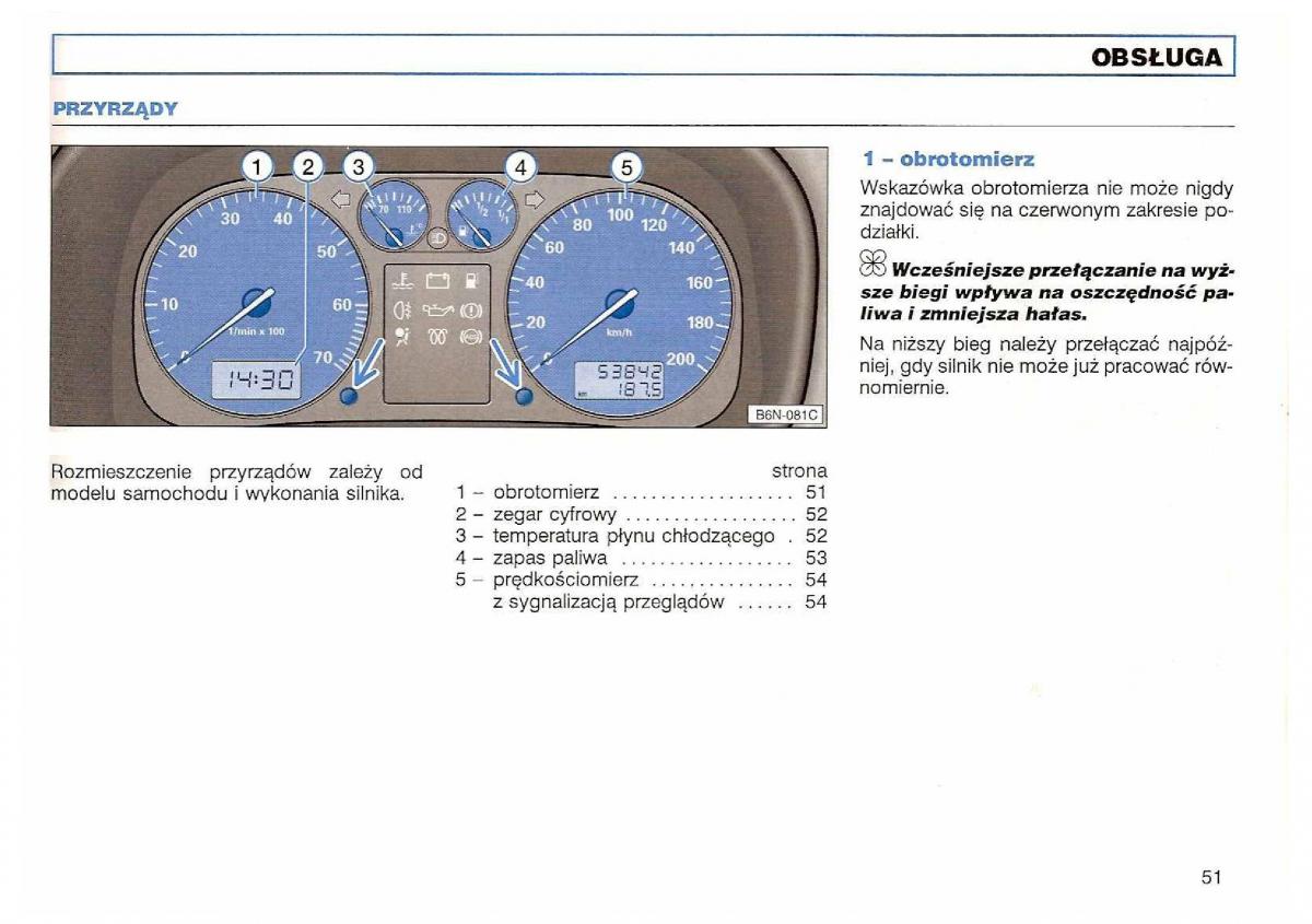 VW Polo III 3 instrukcja obslugi / page 53