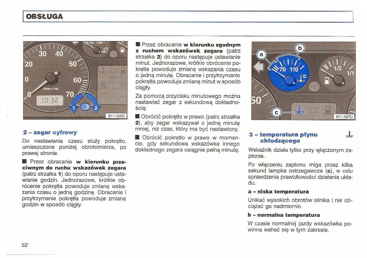 VW Polo III 3 instrukcja obslugi / page 54