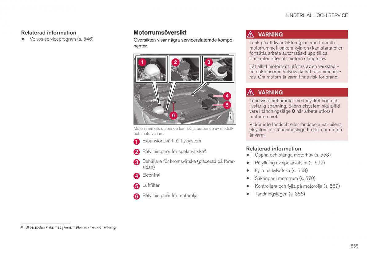 Volvo XC40 instruktionsbok / page 557