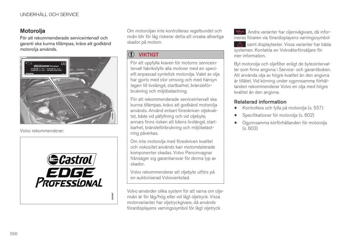 Volvo XC40 instruktionsbok / page 558