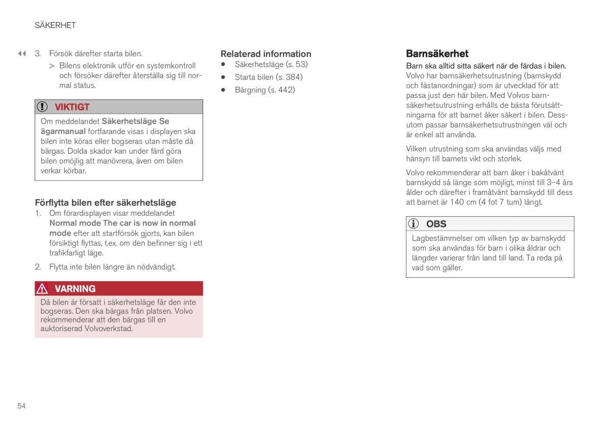 Volvo XC40 instruktionsbok / page 56