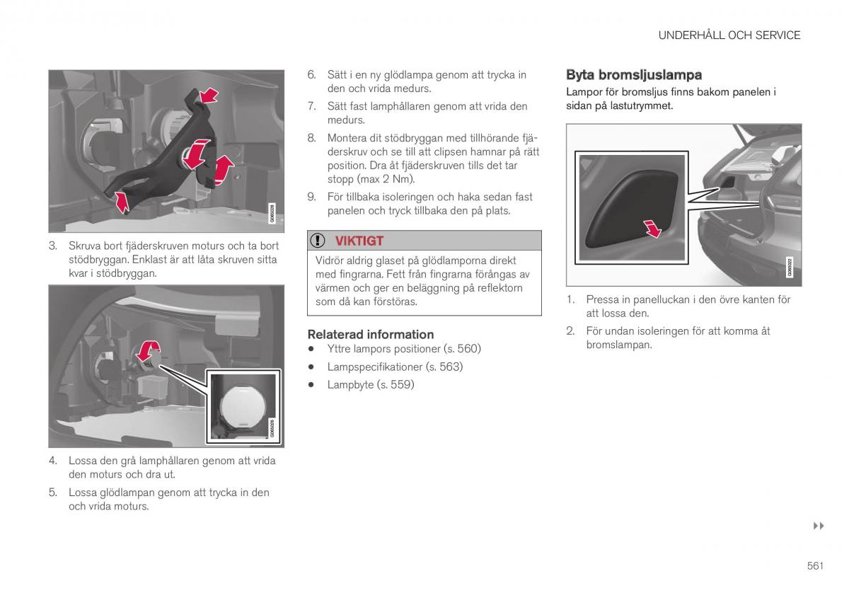 Volvo XC40 instruktionsbok / page 563