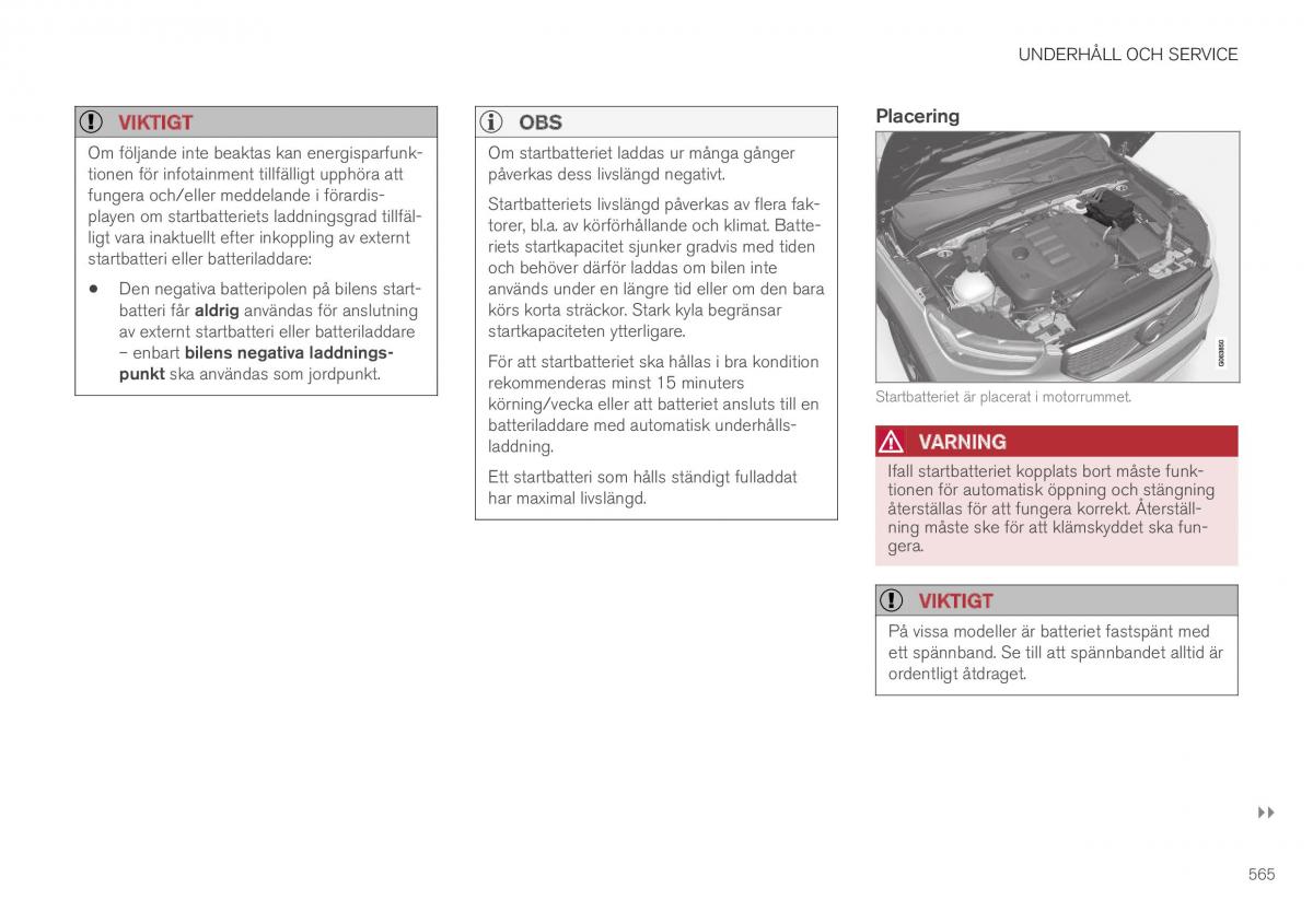 Volvo XC40 instruktionsbok / page 567