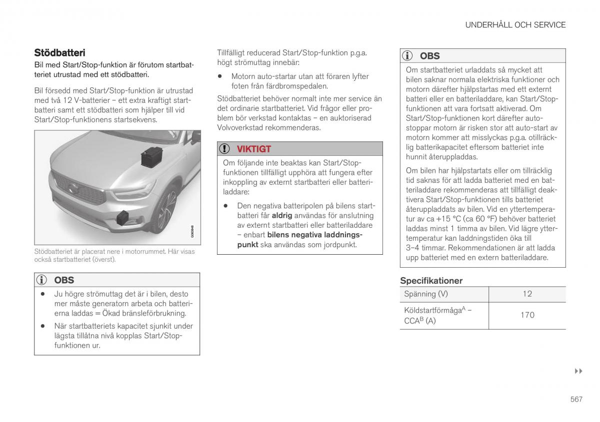 Volvo XC40 instruktionsbok / page 569