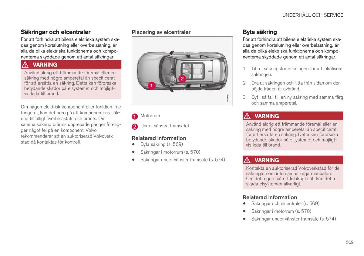 Volvo XC40 instruktionsbok / page 571