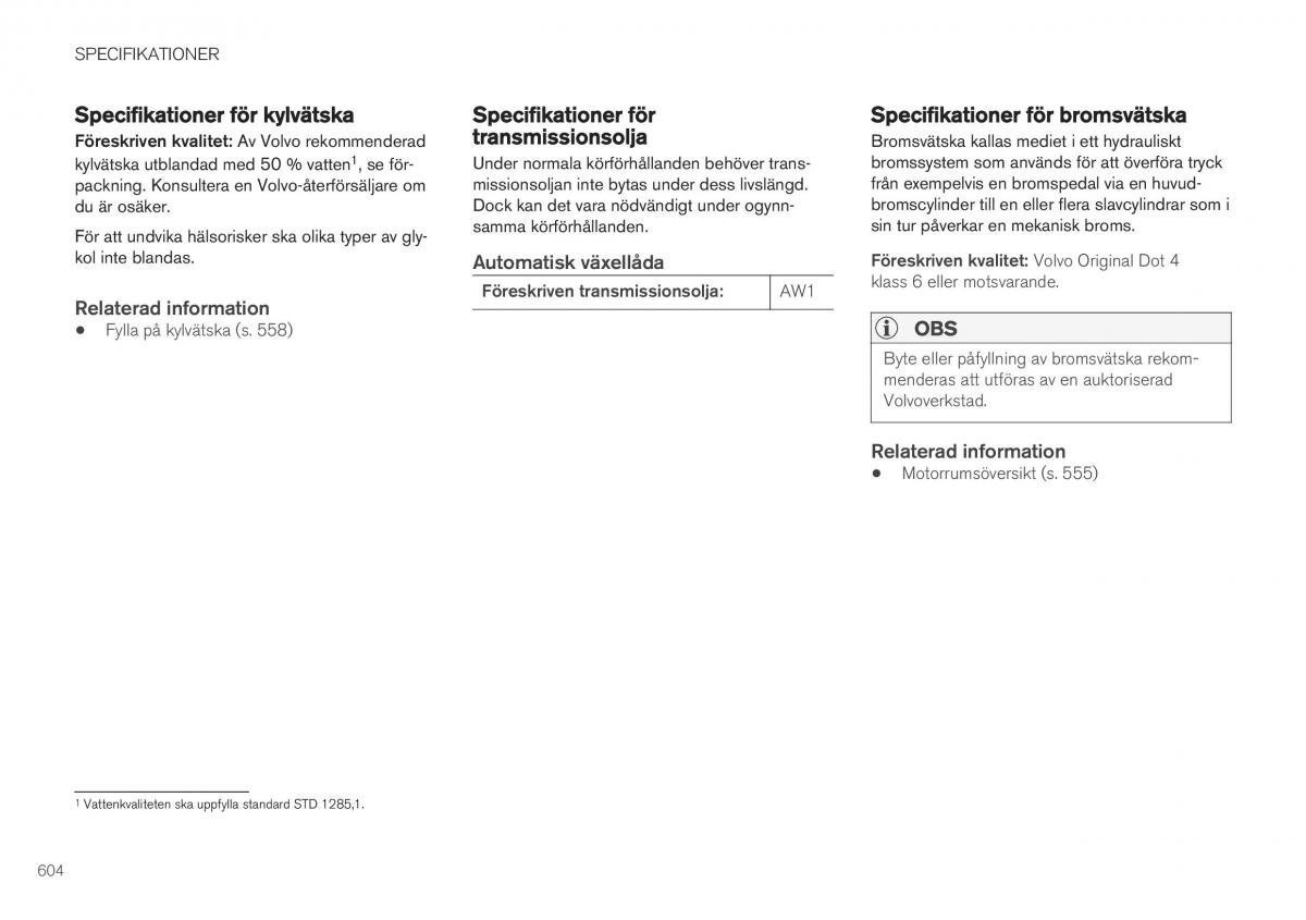 Volvo XC40 instruktionsbok / page 606