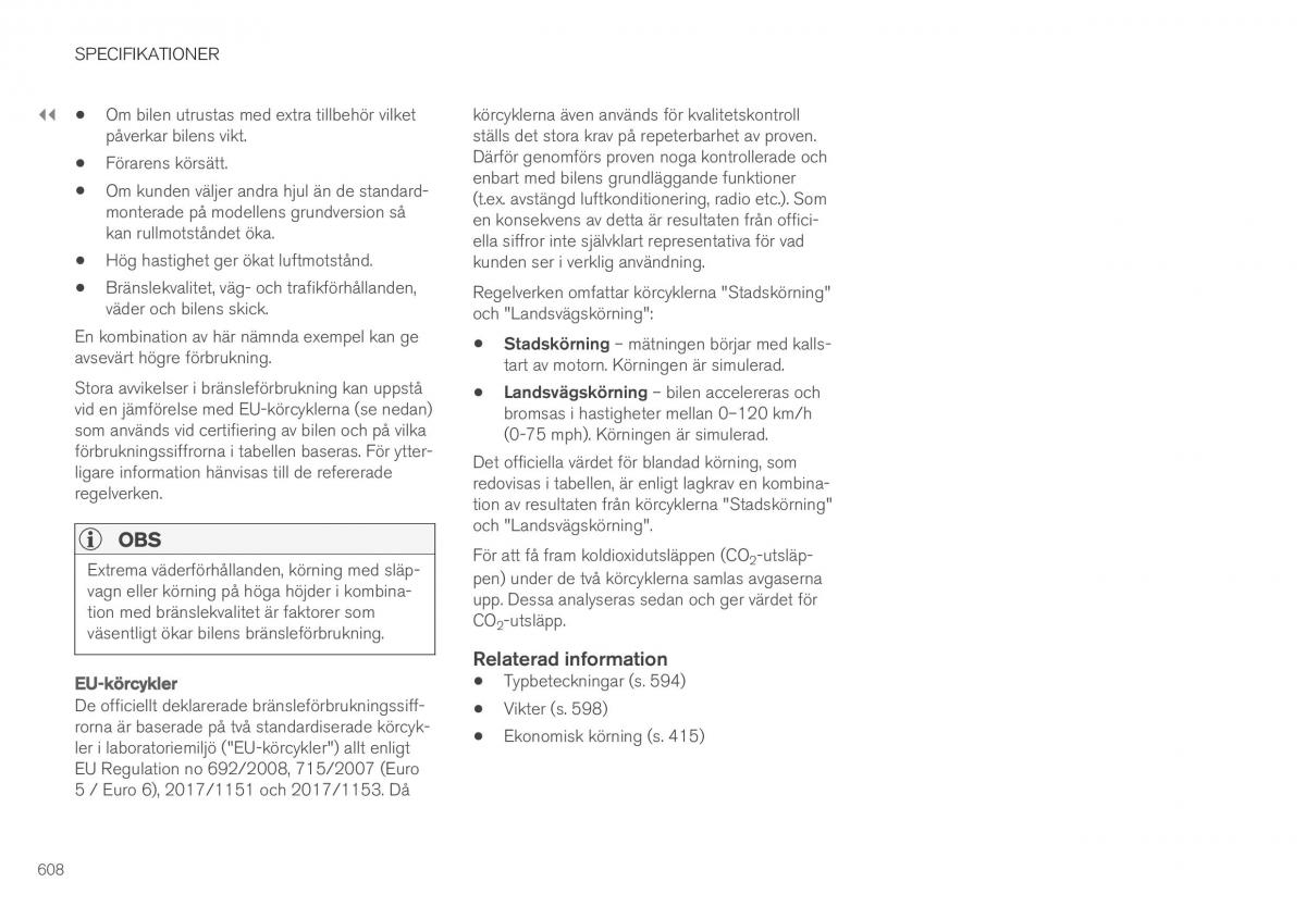 Volvo XC40 instruktionsbok / page 610