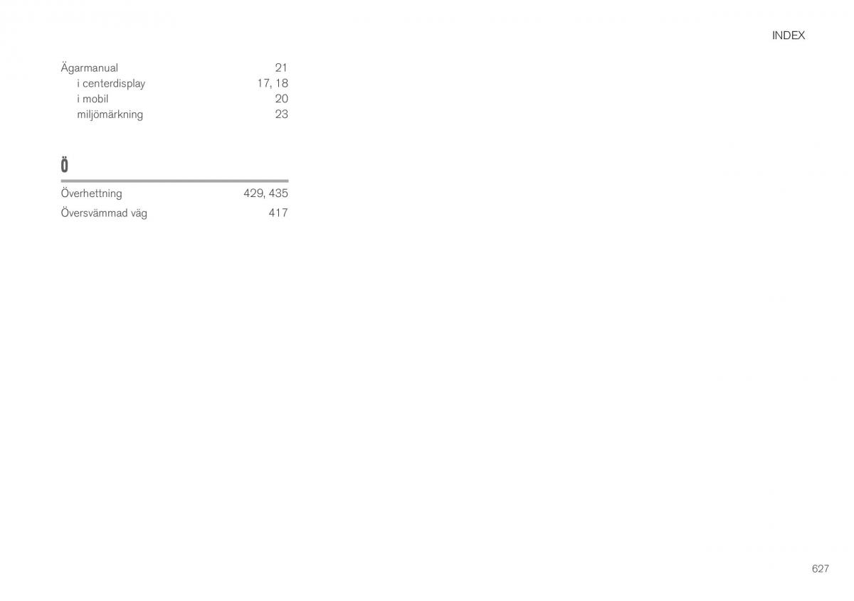 Volvo XC40 instruktionsbok / page 629