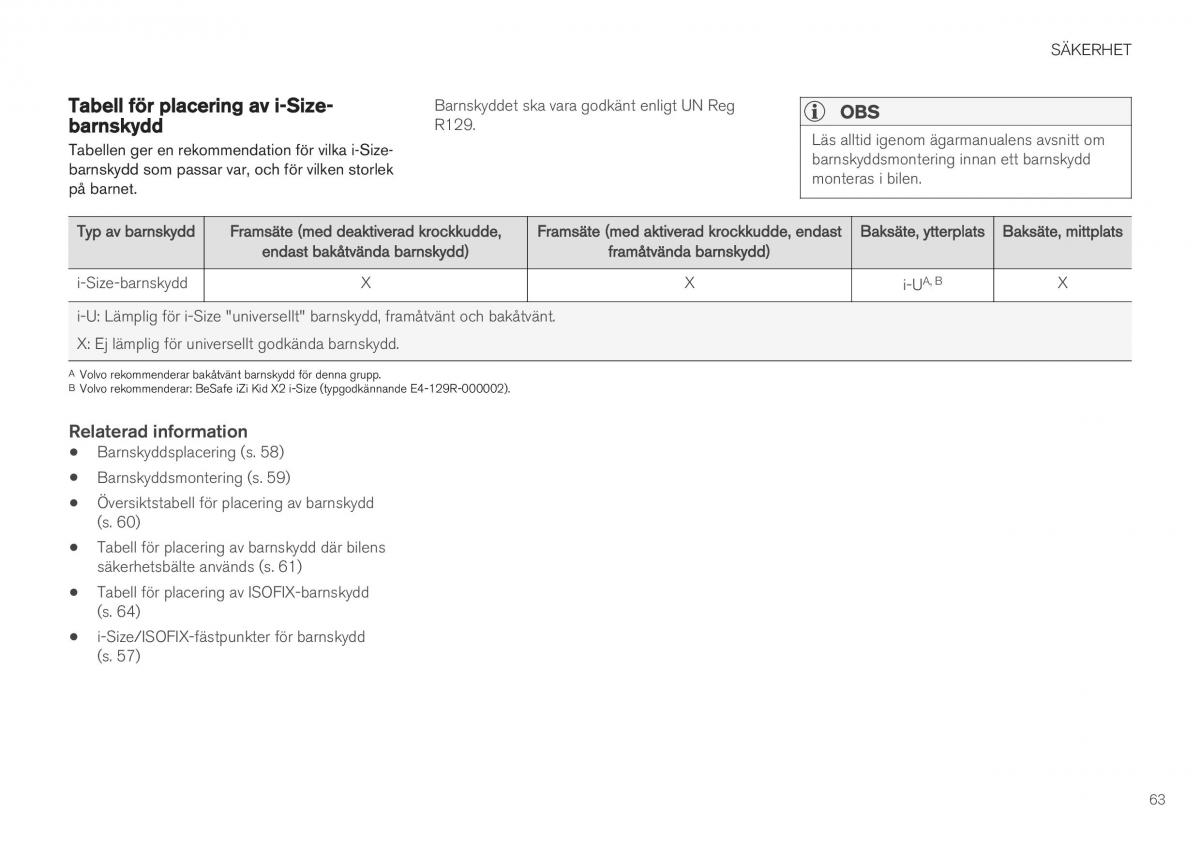 Volvo XC40 instruktionsbok / page 65