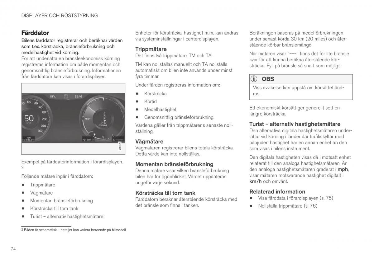 Volvo XC40 instruktionsbok / page 76