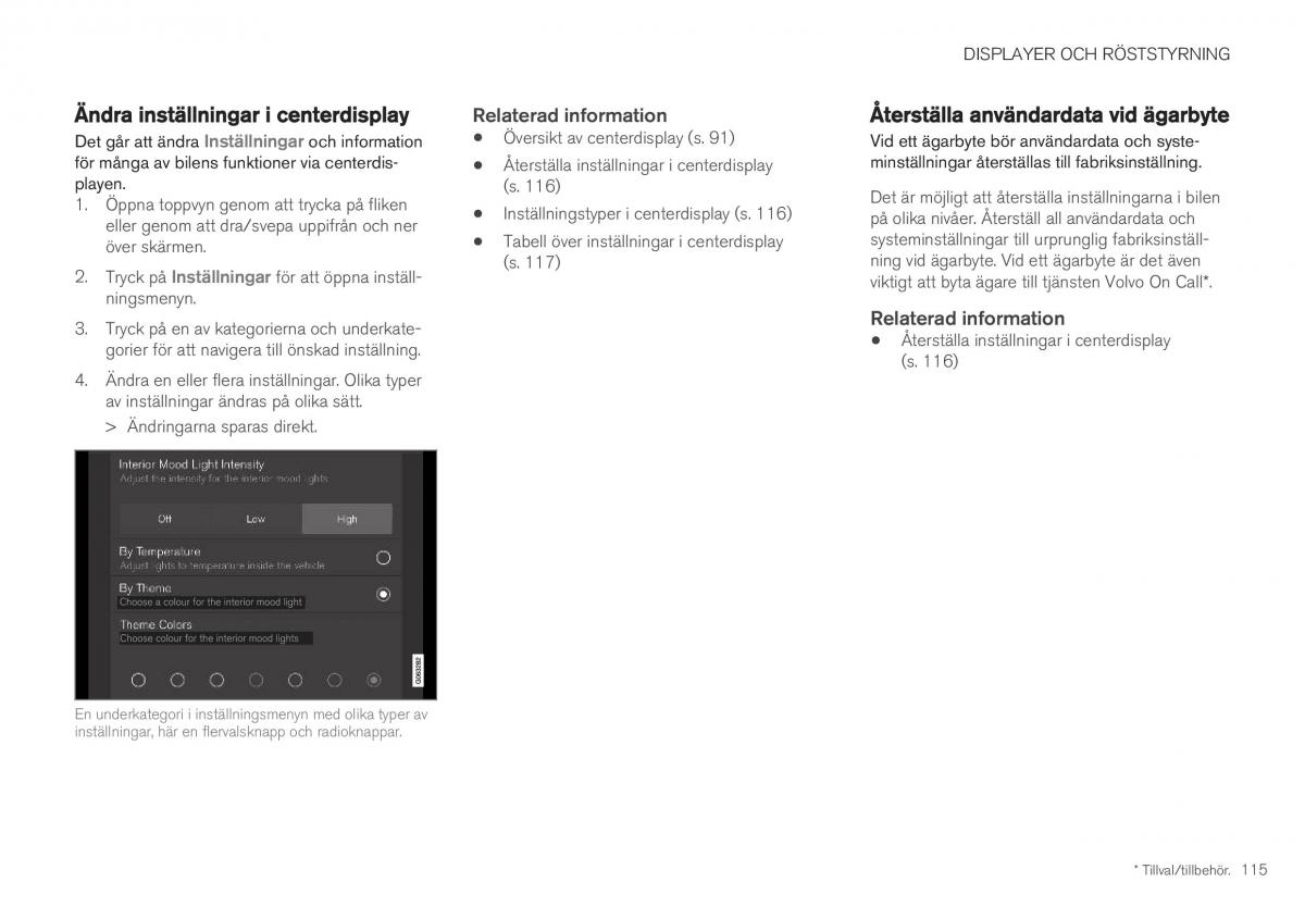 Volvo XC40 instruktionsbok / page 117