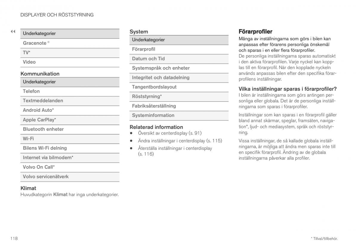 Volvo XC40 instruktionsbok / page 120