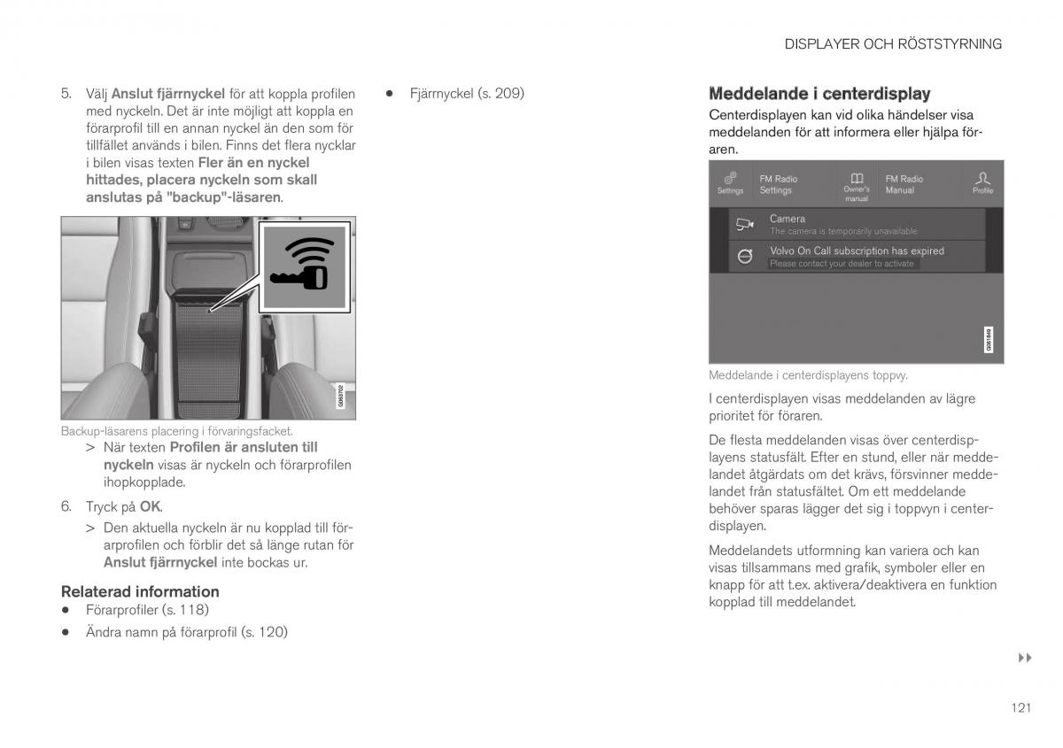 Volvo XC40 instruktionsbok / page 123