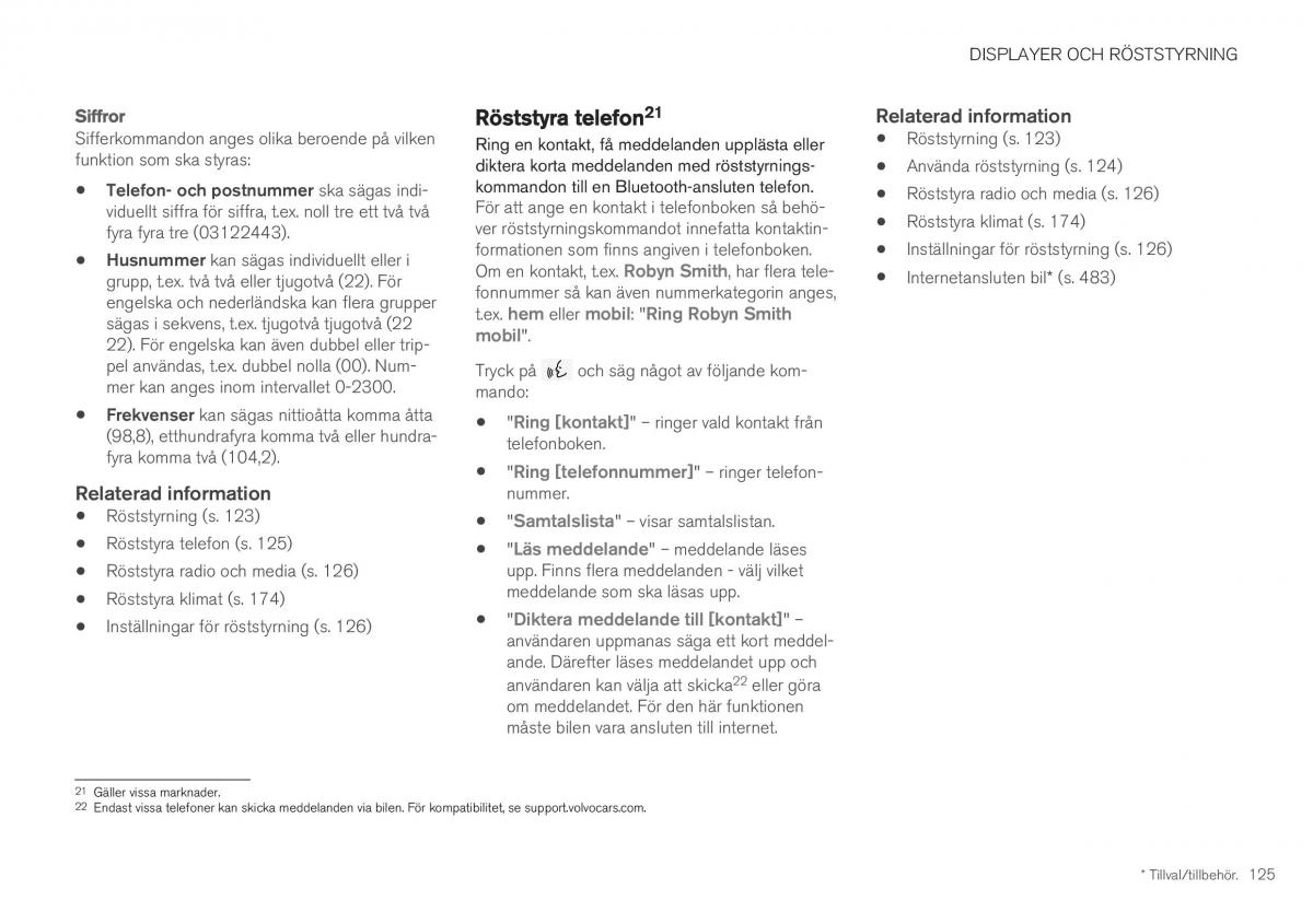 Volvo XC40 instruktionsbok / page 127