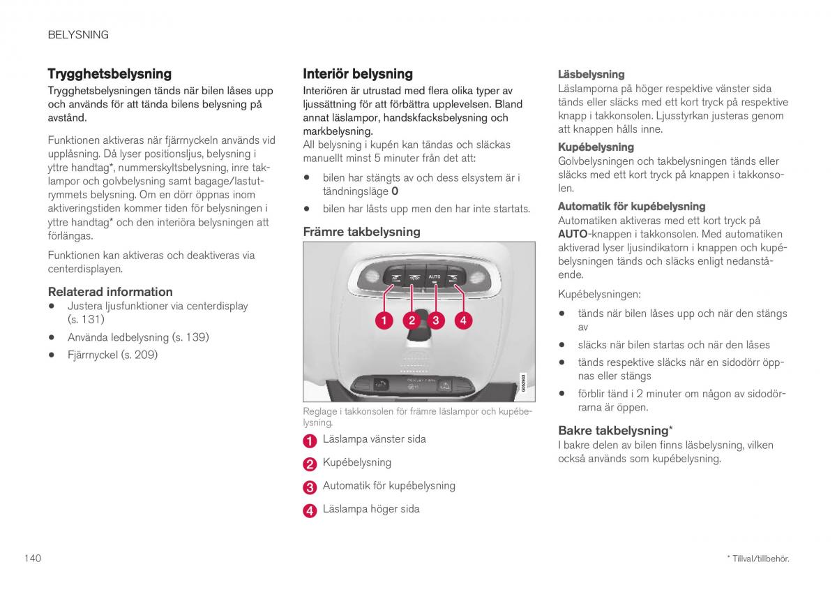 Volvo XC40 instruktionsbok / page 142