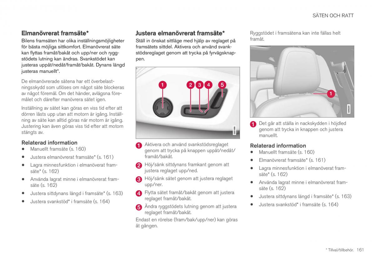 Volvo XC40 instruktionsbok / page 163