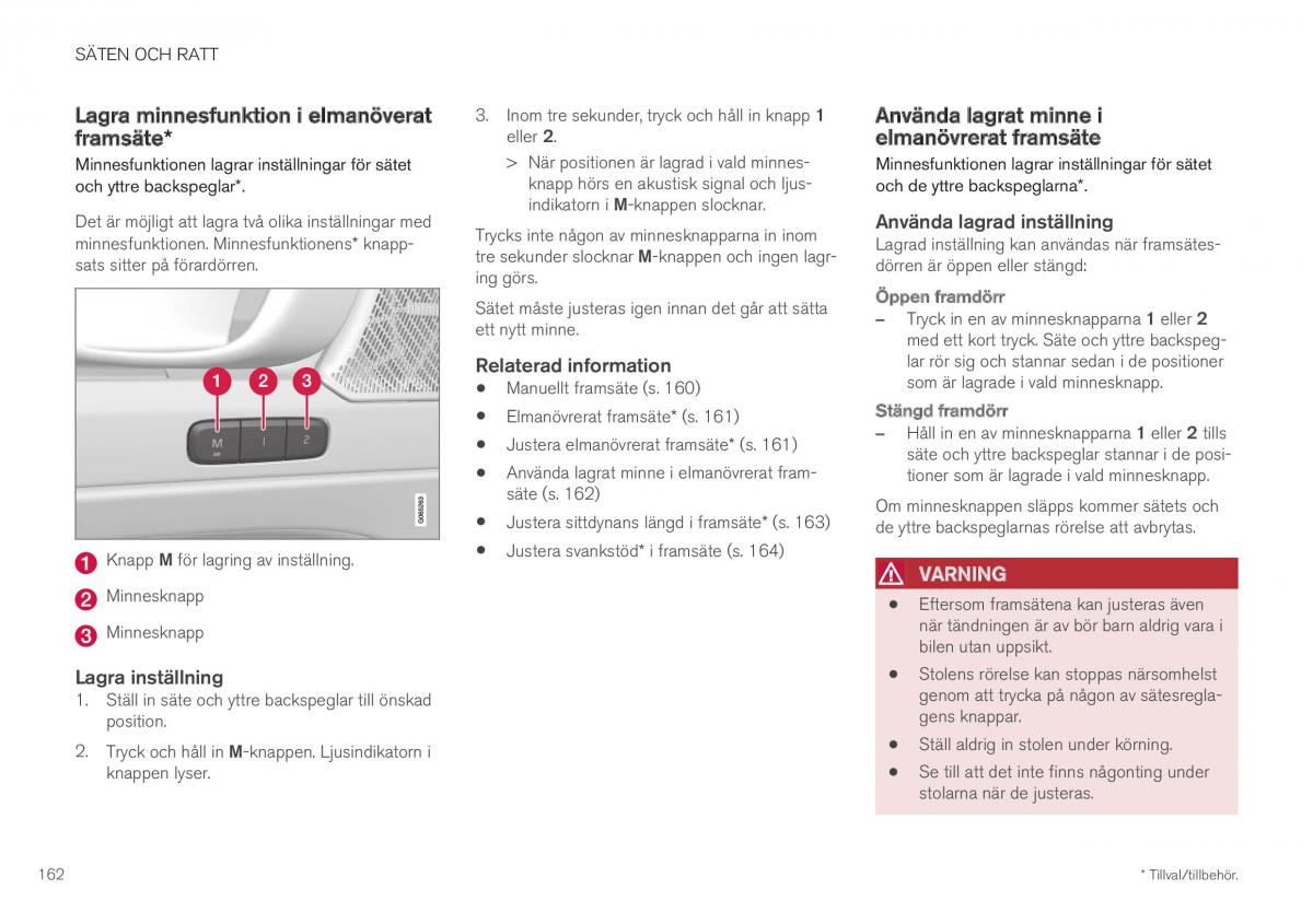 Volvo XC40 instruktionsbok / page 164