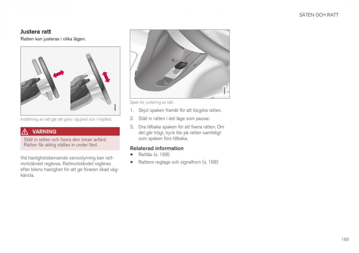 Volvo XC40 instruktionsbok / page 171