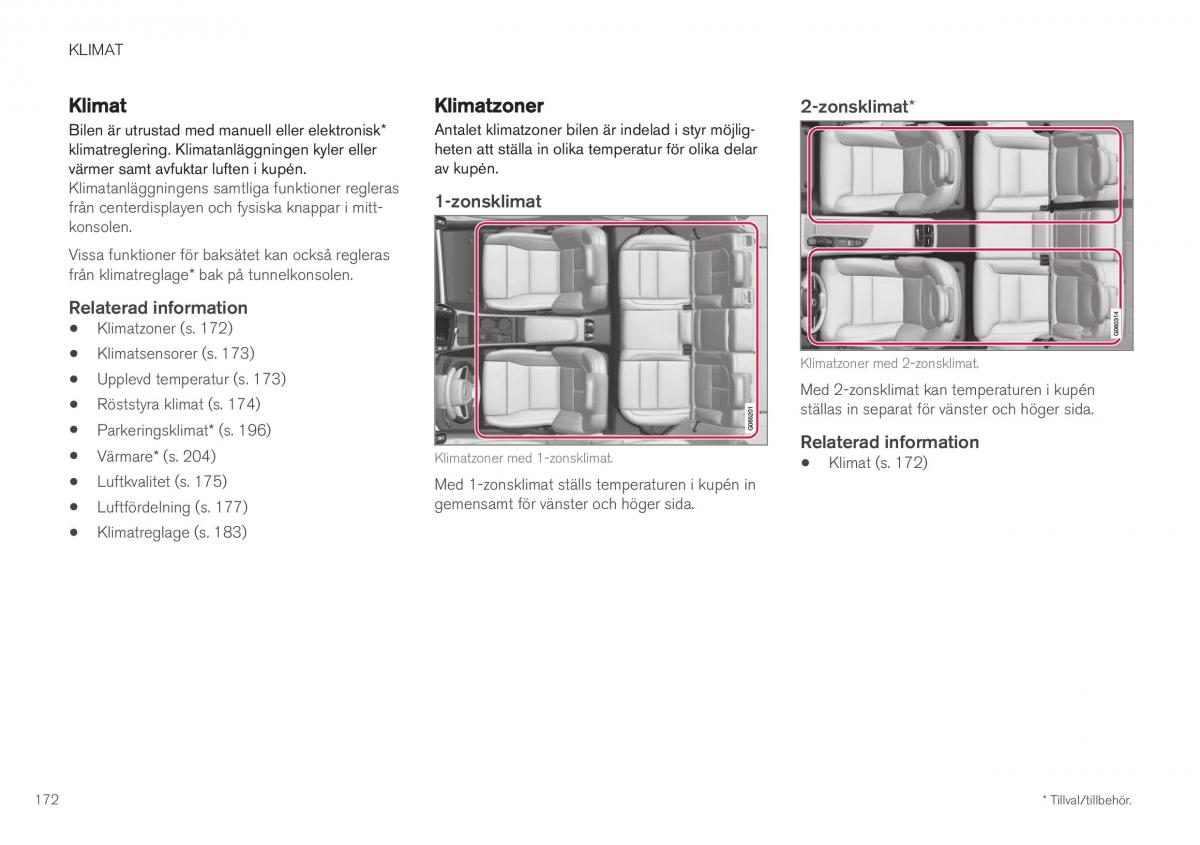 Volvo XC40 instruktionsbok / page 174