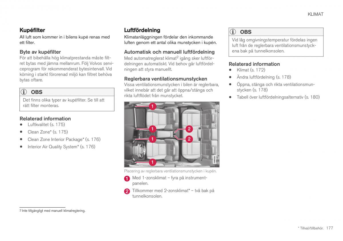 Volvo XC40 instruktionsbok / page 179