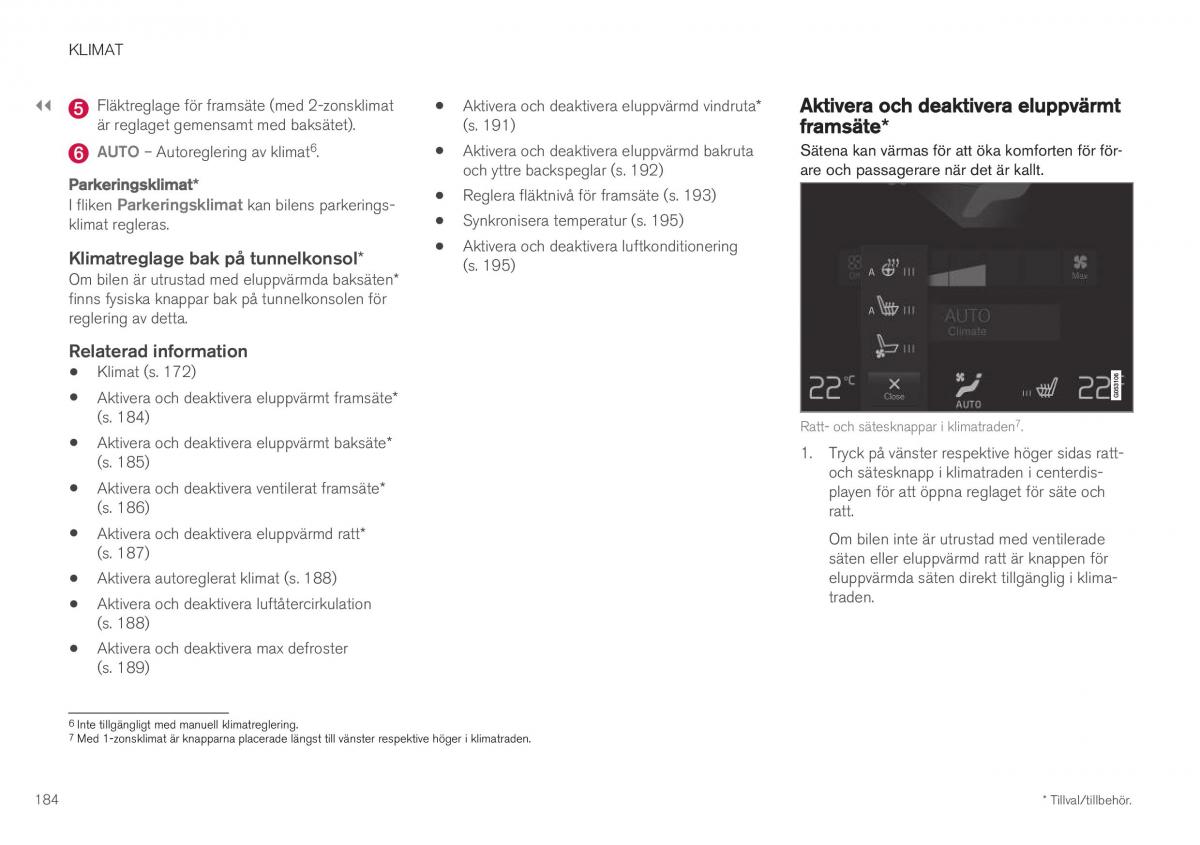 Volvo XC40 instruktionsbok / page 186