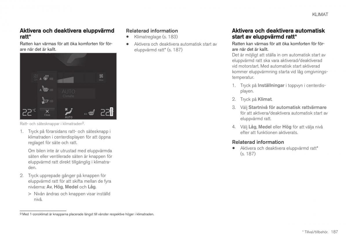 Volvo XC40 instruktionsbok / page 189