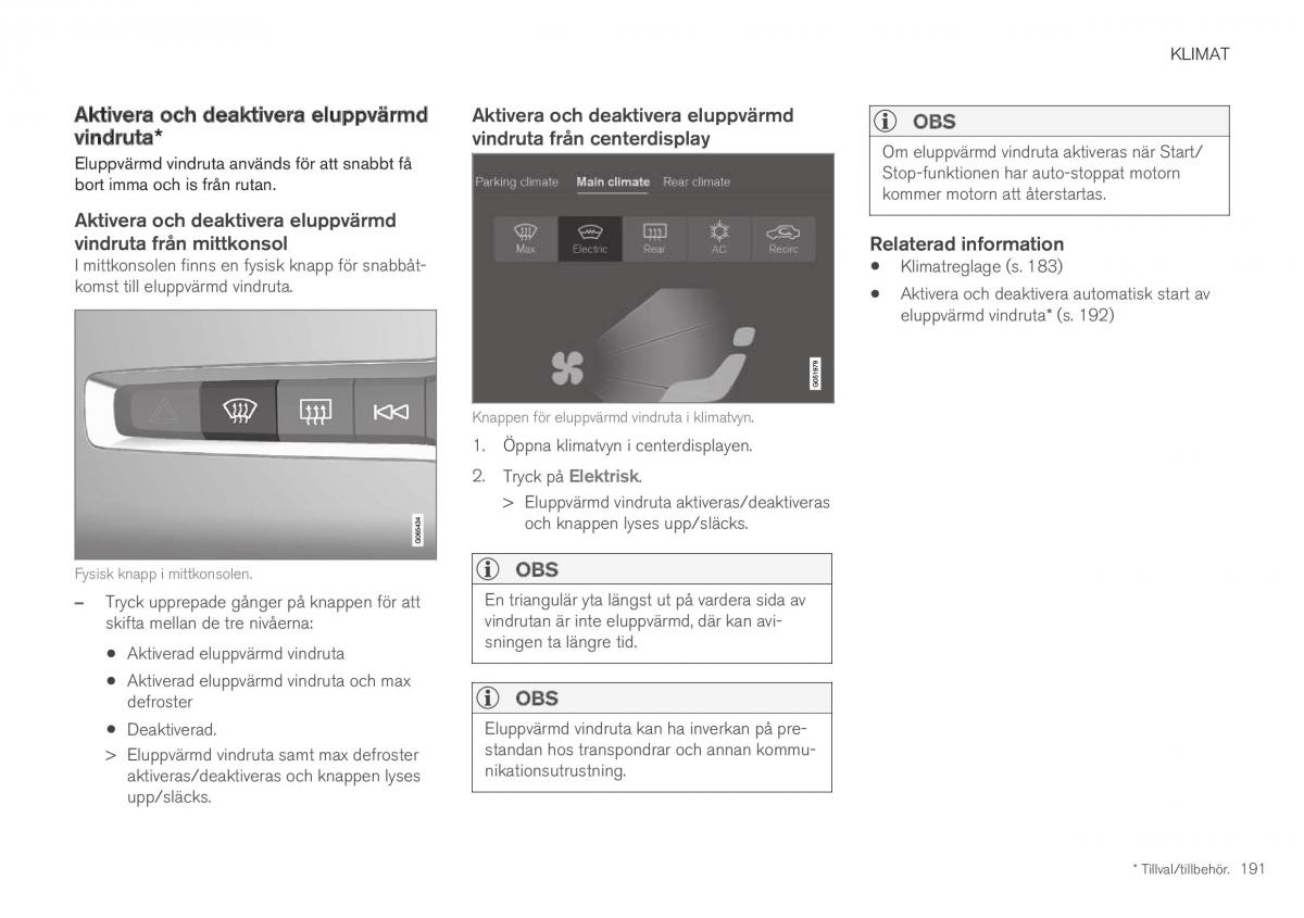 Volvo XC40 instruktionsbok / page 193