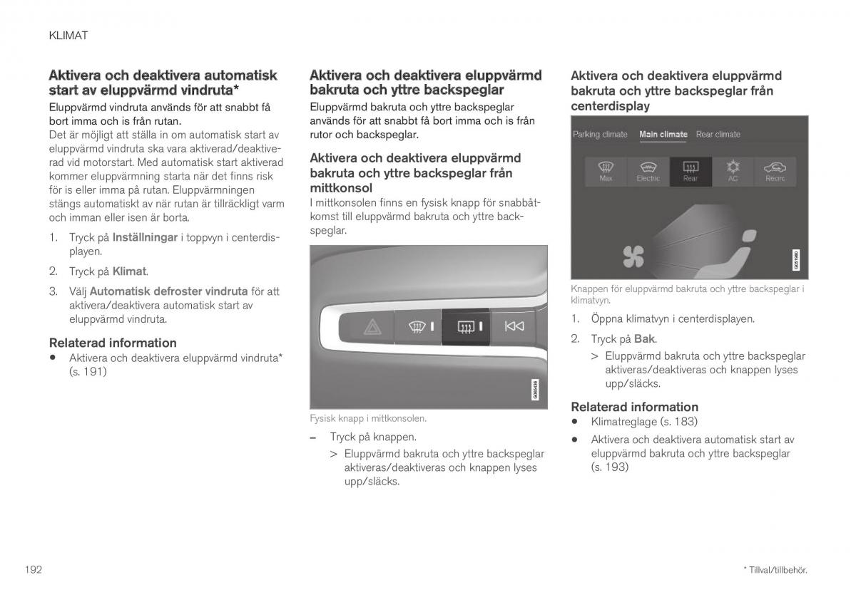 Volvo XC40 instruktionsbok / page 194