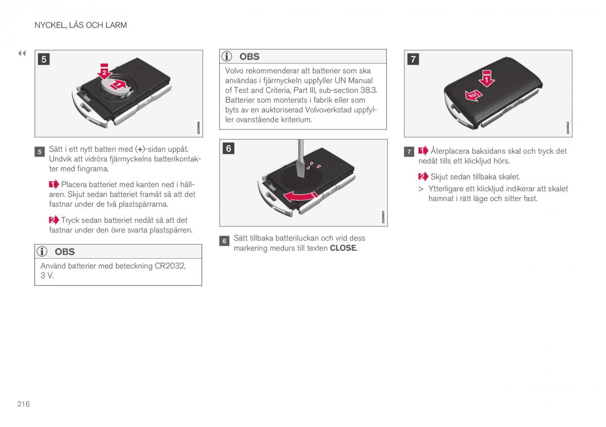 Volvo XC40 instruktionsbok / page 218