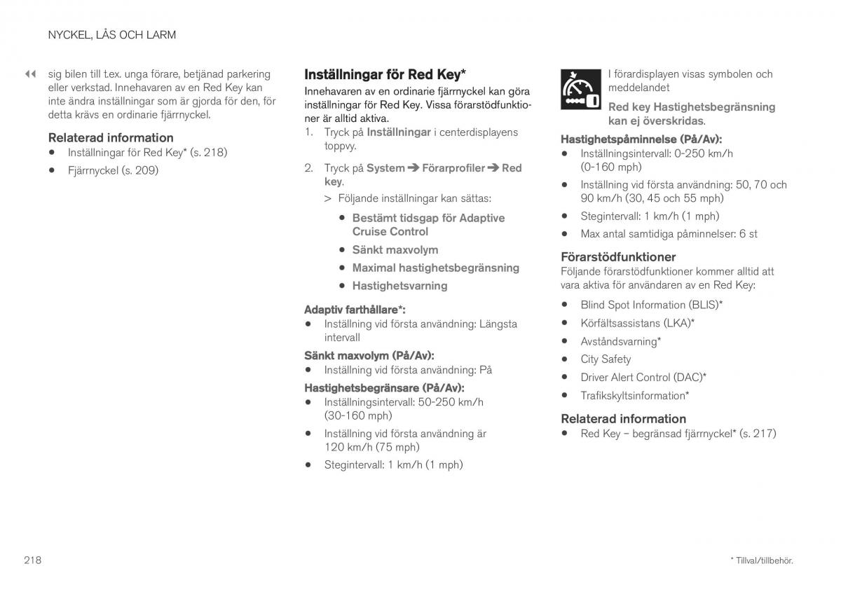 Volvo XC40 instruktionsbok / page 220