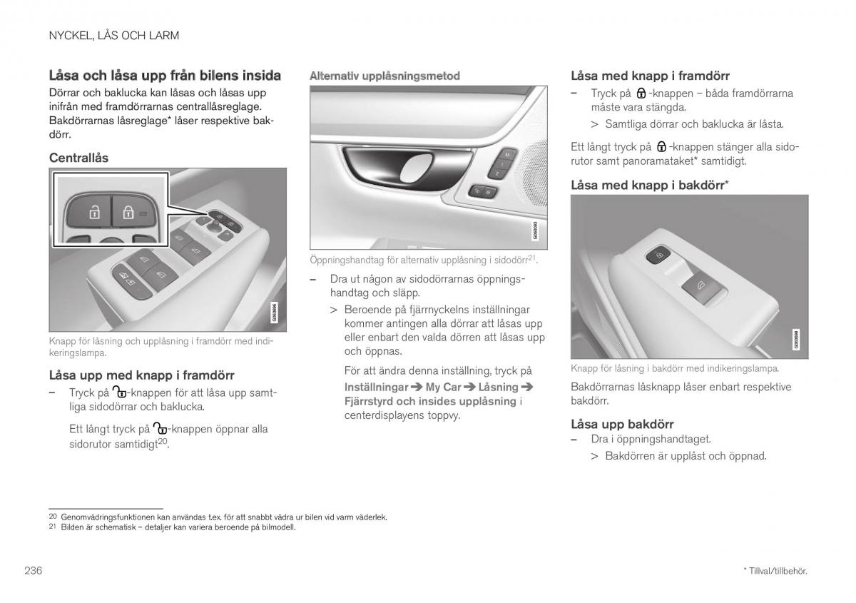 Volvo XC40 instruktionsbok / page 238