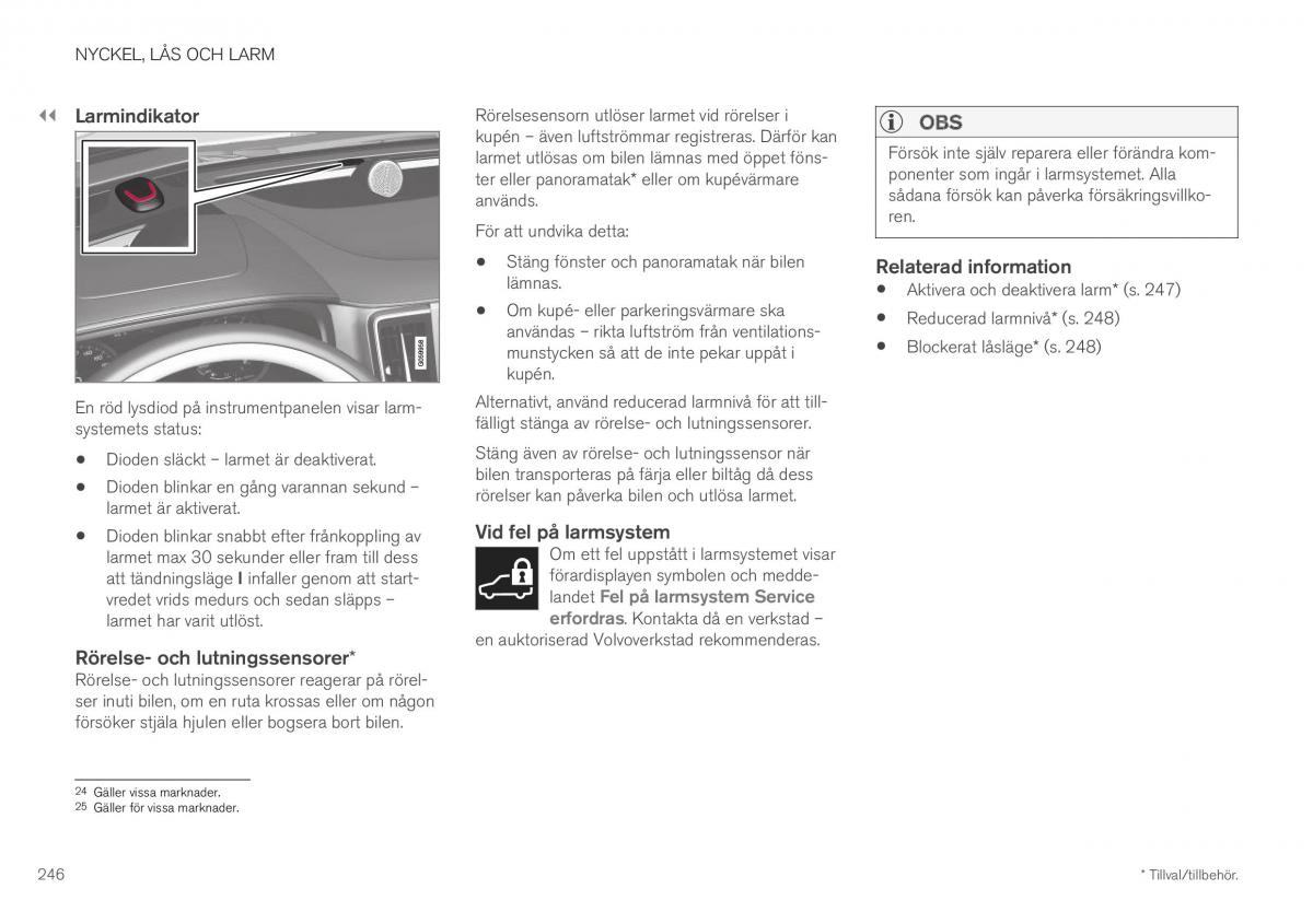 Volvo XC40 instruktionsbok / page 248