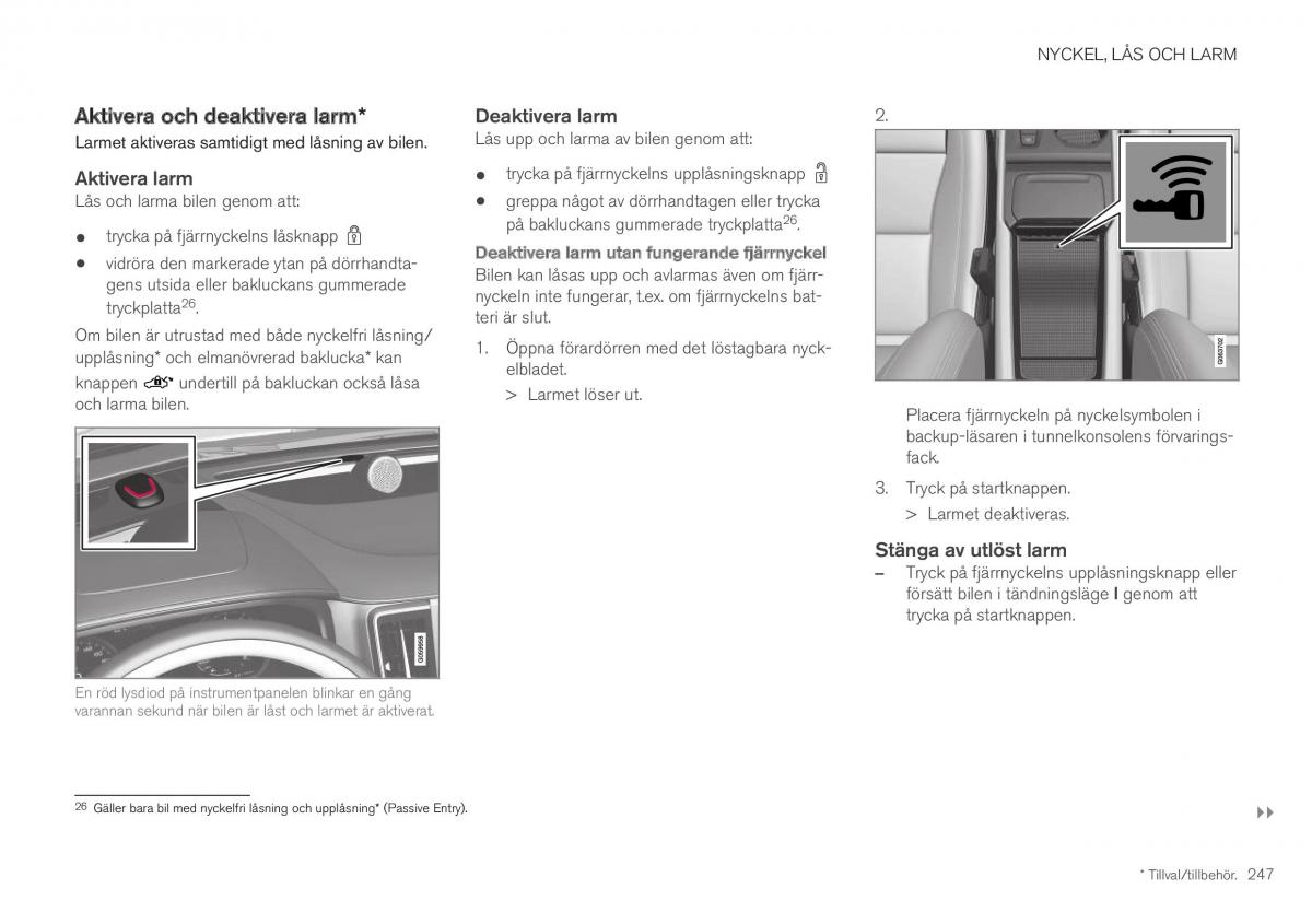 Volvo XC40 instruktionsbok / page 249