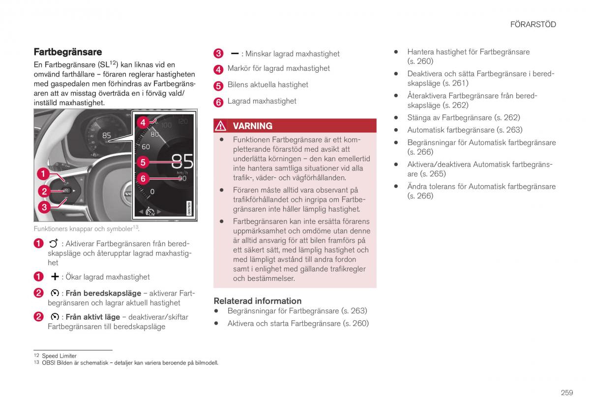 Volvo XC40 instruktionsbok / page 261