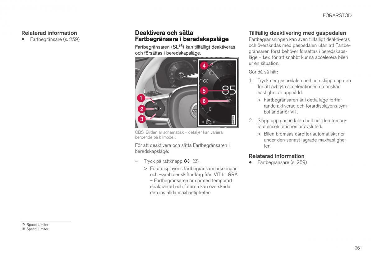 Volvo XC40 instruktionsbok / page 263