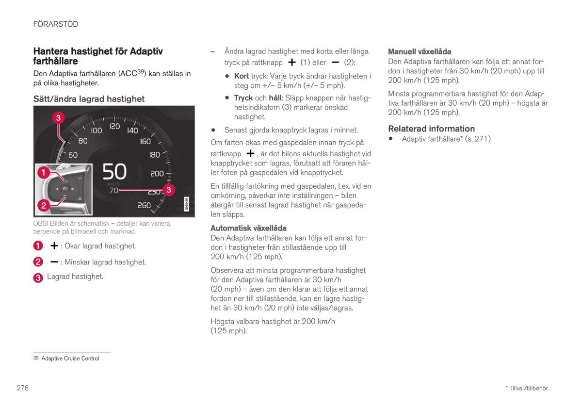 Volvo XC40 instruktionsbok / page 278