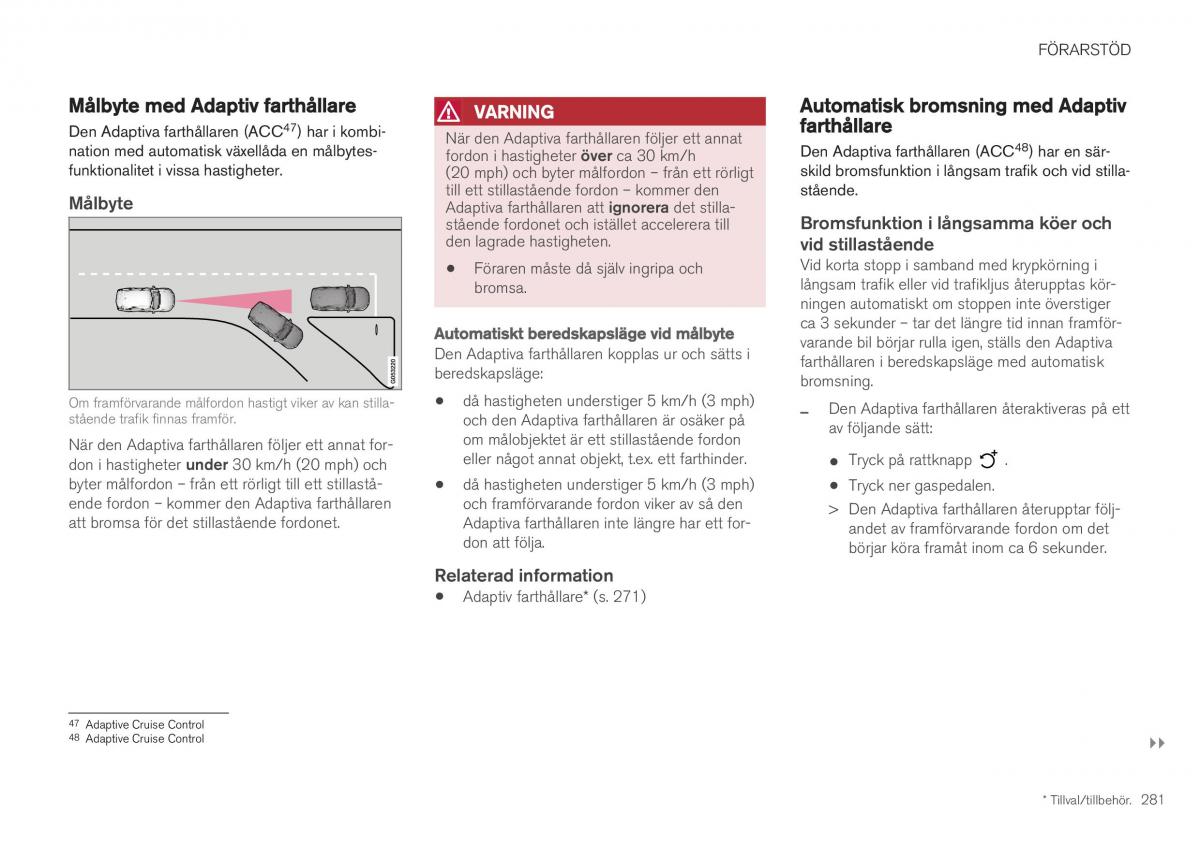 Volvo XC40 instruktionsbok / page 283