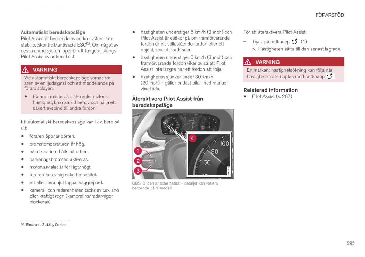 Volvo XC40 instruktionsbok / page 297